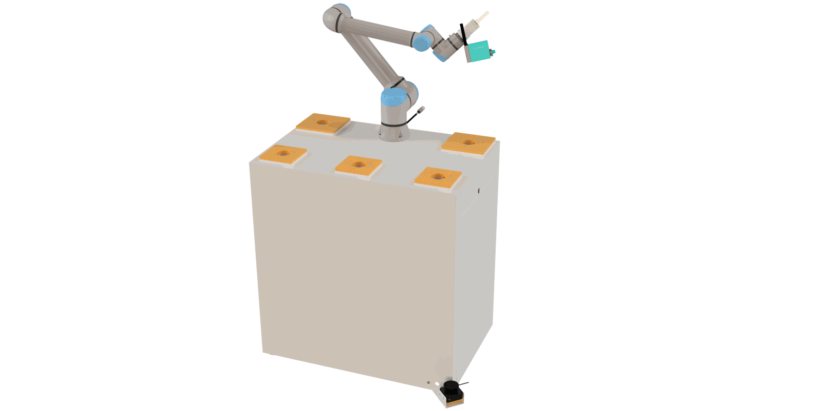 Cobot-Vorführzelle zur Produktpräsentation auf Messen
